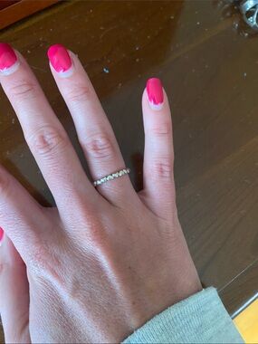 Delicate Silver Heart Ring- Sterling Silver